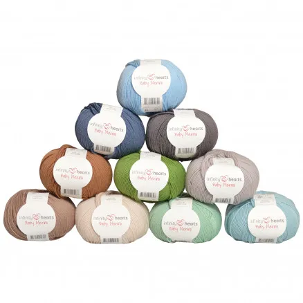 Infinity Hearts Baby Merino Garnpaket 03 Naturfarben - 10 Stk - Infinity Hearts Baby Merino Garnpaket 03 Naturfarben