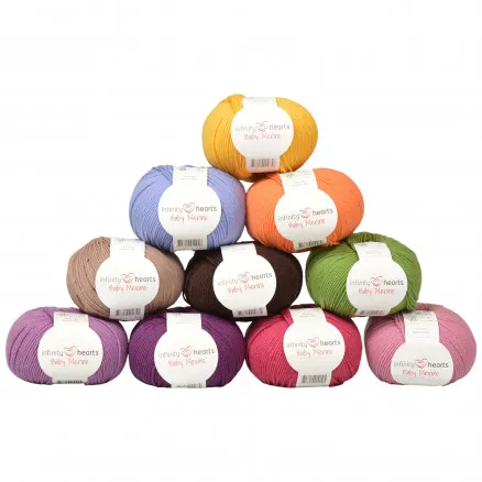 Infinity Hearts Baby Merino Garnpaket 09 Sommer - 10 Stk - Infinity Hearts Baby Merino Garnpaket 09 Sommer