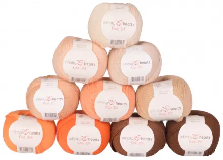 Infinity Hearts Rose 8/4 Garnpaket 29 Braune und Orange Farbtöne - 10 Stk - Braune und Orange Farbtöne