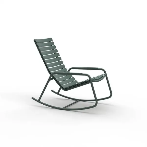 HOUE ReCLIPS Schaukelstuhl aus recyceltem Kunststoff - Olive Green