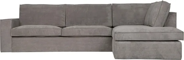 Thomas, Ecksofa rechts ausgerichtet, hellgrau, H92x283x197 cm