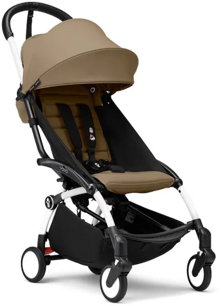 YOYOÂ³ Kinderwagen - Toffee auf weißem Gestell