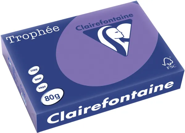 Q-connect Trophee Kopierpapier A4 80g kräftig lila 500 Blatt