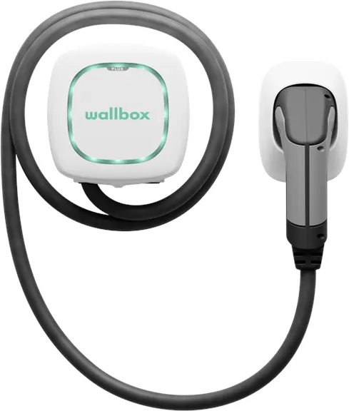 Wallbox Pulsar Plus -Ladestation mit Wi-Fi, 22 kW, 7 Meter, Typ 2, Weiß