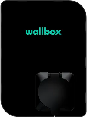 Wallbox Copper SB -Ladebox mit Wi-Fi 22 kW Typ 1 und 2, schwarz