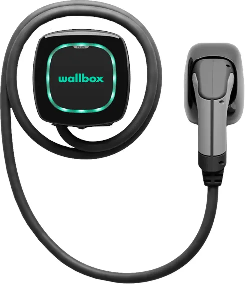 Wallbox Pulsar Plus -Ladestation mit Wi-Fi, 22 kW, 5 Meter, Typ 2, schwarz