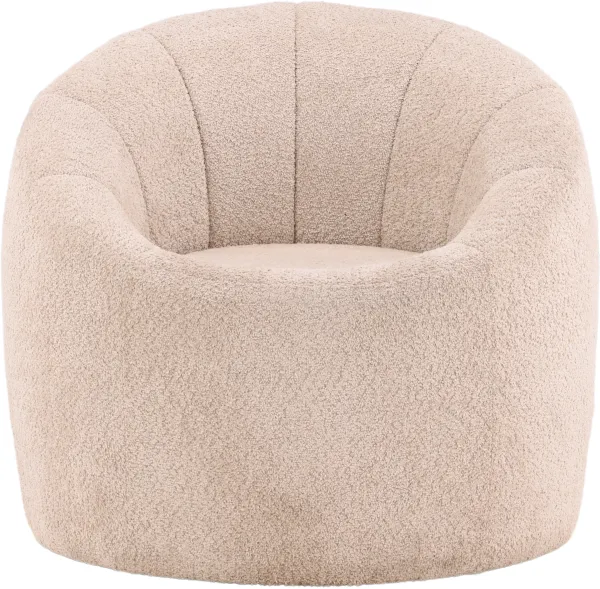 VENTURE DESIGN Warren Loungesessel - beiger Boucléstoff