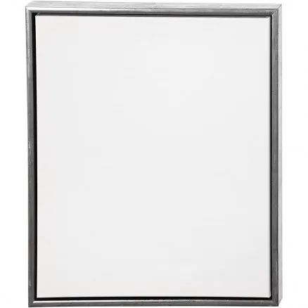 ArtistLine Leinwand mit Rahmen Weiß/Antik Silber 50x60cm/54x64x3cm