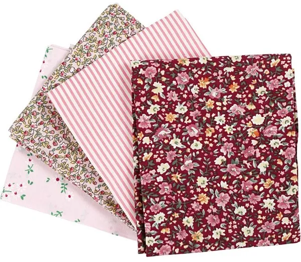 Creativ Company Patchwork Stoff Rosa 45x55cm 4Stk.