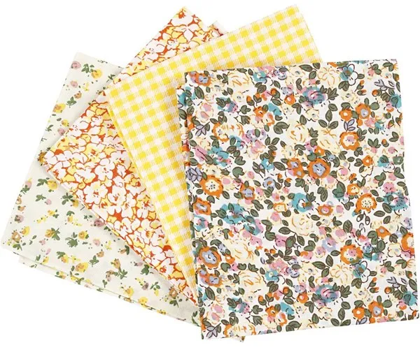Creativ Company Patchwork Stoff Gelb 45x55cm 4 Stk.