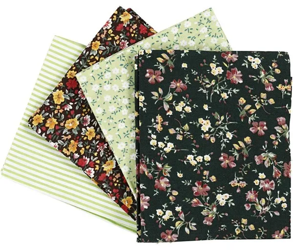 Creativ Company Patchwork Stoff Grün 45x55cm 4 Stk.