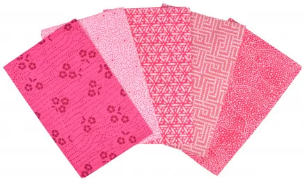 Tissu de Marie Fat Quarter Rosa 50x57cm - 5 Stk.