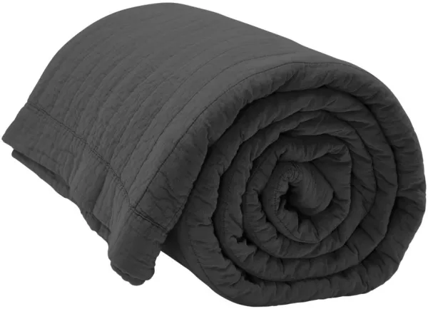 Magnhild, Gepolsterte Steppdecke, Coal, 280x280 cm