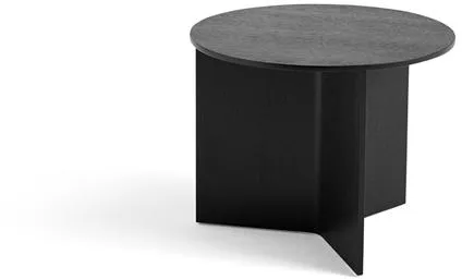 HAY Slit Wood Rund Couchtisch Ø45 Schwarz