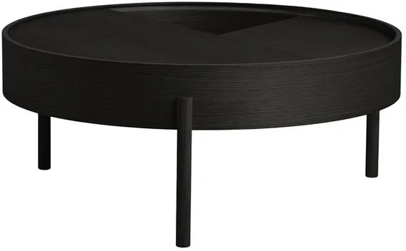 Woud Arc Couchtisch Esche schwarz Ø89