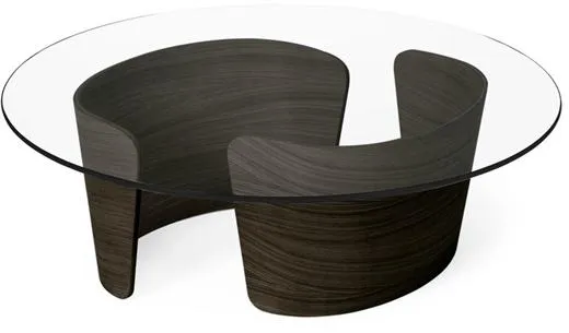 Sibast Furniture No 7 Couchtisch Lounge Ø90 Niedrig Dunkleiche Geölt/Glas