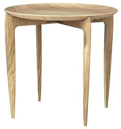 Fritz Hansen Tray Table Niedrig Eiche Ø45