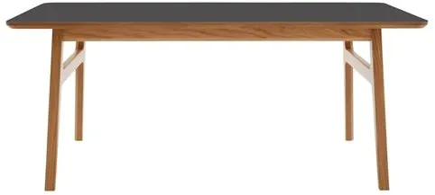 Magnus Olesen Freya Couchtisch aus lackierter massiver Eiche/schwarzem Linoleum 4023 Forbo L 120 x B 60 x H 50